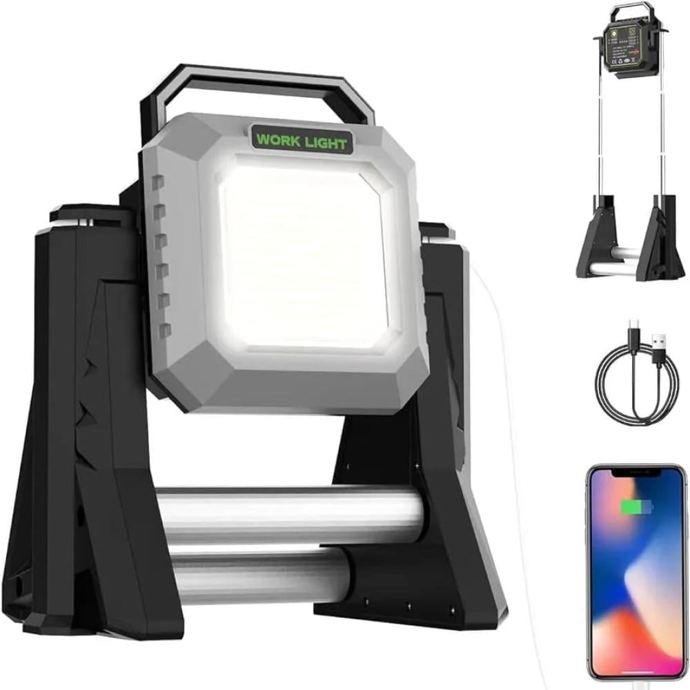 كشاف LED متعدد الوظائف مع قاعدة تلسكوبية قابل لإعادة الشحن - ميكس شوب Mix  Shop