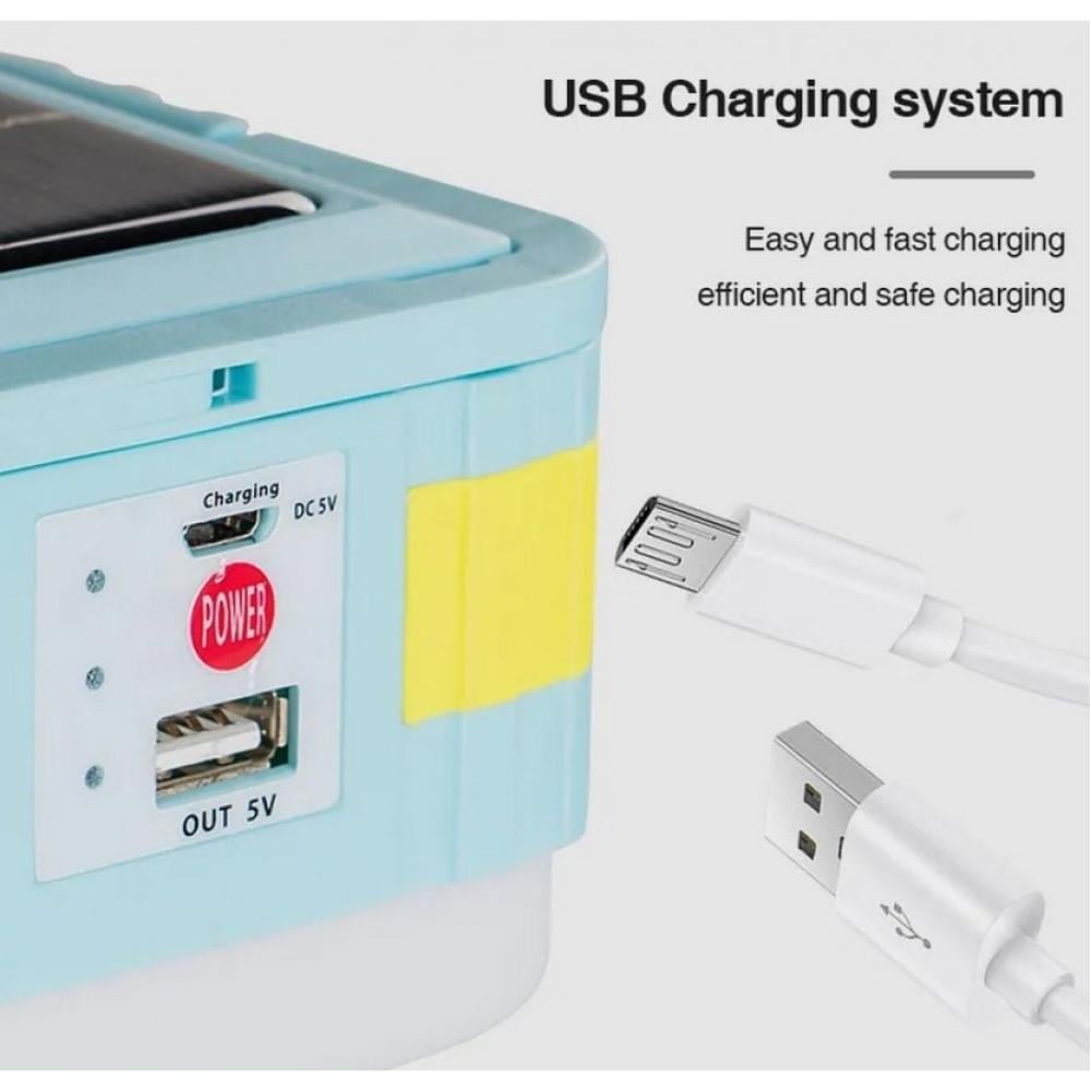 مصباح الطاقة الشمسية MF-8080 مع بطارية قابلة لإعادة الشحن ومنفذ USB لشحن الأجهزة الذكية للرحلات والتخييم
