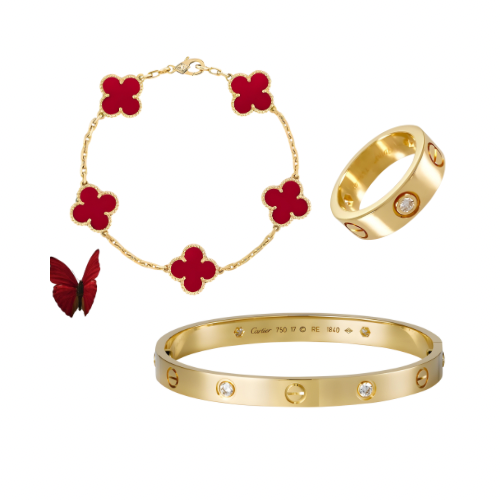 Gold and red