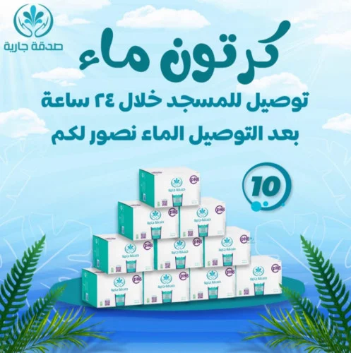 10 كراتين ماء