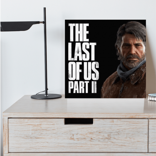 لوحة the last of us اطار خشبي 30*30