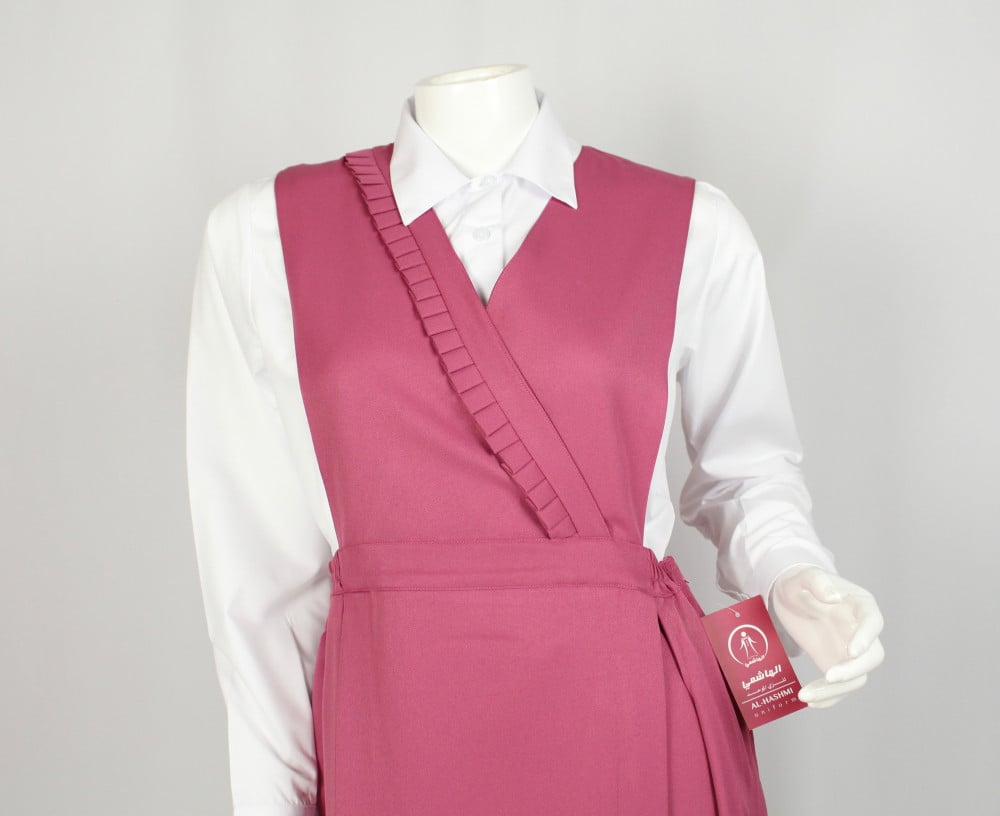 مريول وردي موديل(20) بدون قميص