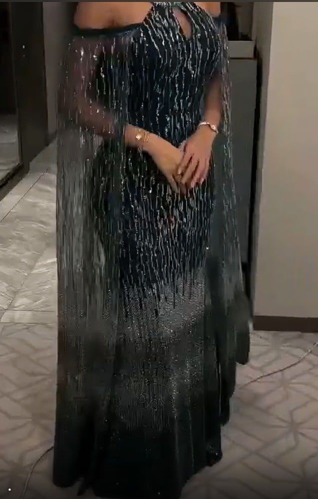 فستان سهرة ترتر انيق