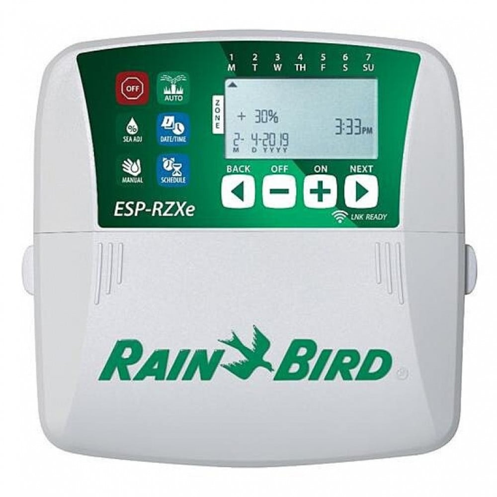 جهاز مؤقت الري ( تايمر زراعي ) رين بيرد Rain Bird هو جهاز أمريكي 4 خطوط للتحكم في الري. إنه مثالي للمنازل والشركات، ويوفر مجموعة متنوعة من الميزات التي تجعل من السهل جدولة وإدارة أنظمة الري الخاصة بك