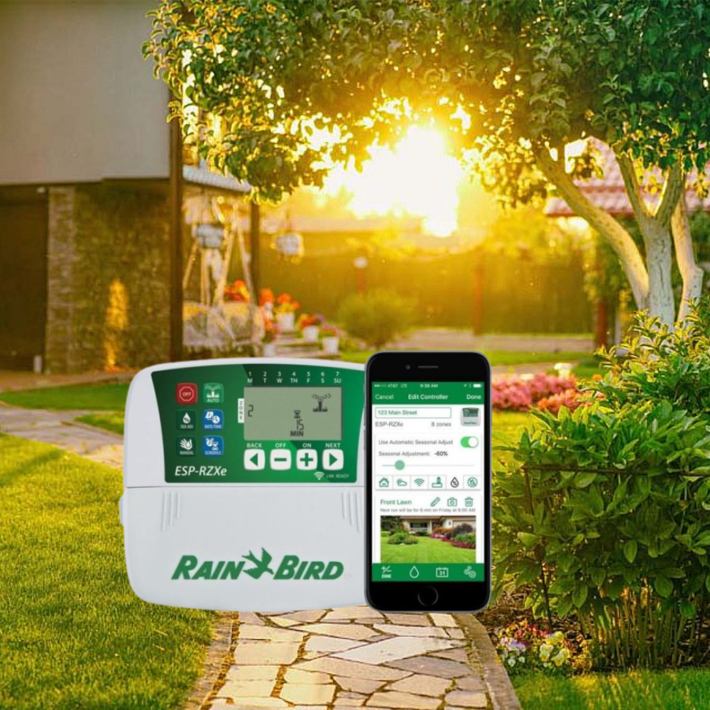 جهاز مؤقت الري ( تايمر زراعي ) رين بيرد Rain Bird هو جهاز أمريكي 4 خطوط للتحكم في الري. إنه مثالي للمنازل والشركات، ويوفر مجموعة متنوعة من الميزات التي تجعل من السهل جدولة وإدارة أنظمة الري الخاصة بك