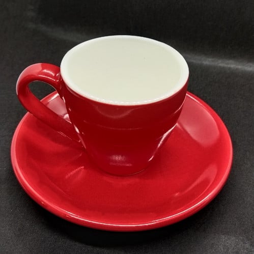 كوب اسبريسو بورسلان أحمر