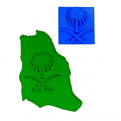 ختم نخلة و سيفين قياس 5 سم