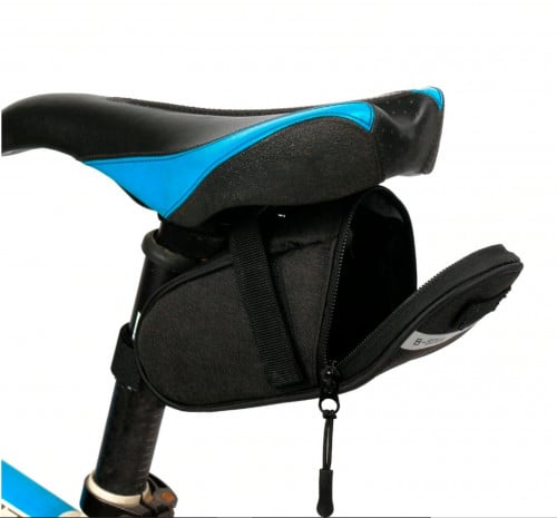 حقيبة الأغراض الشخصية خلف مقعد الدراجة الهوائية من بي سول باللون الأسود