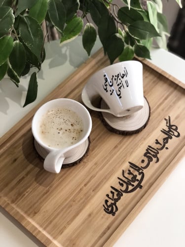 صينية خشبية منحوتة