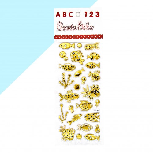 ستكرات بأشكال اسماك ذهبية