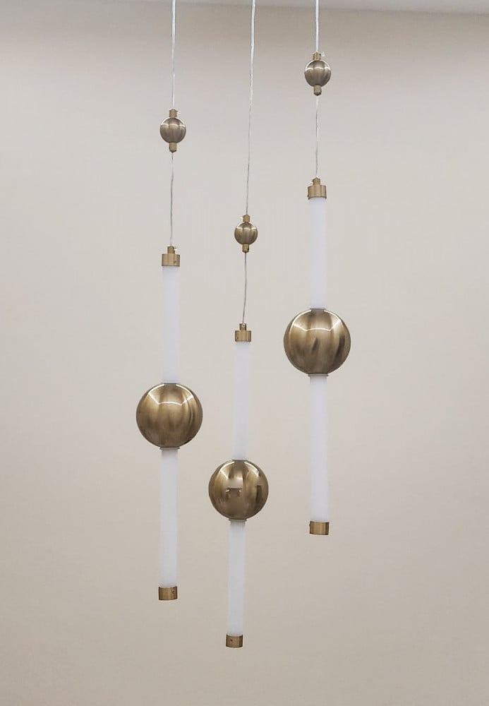 علاقي ليد مودرن برونزي 3 اضاءات 498