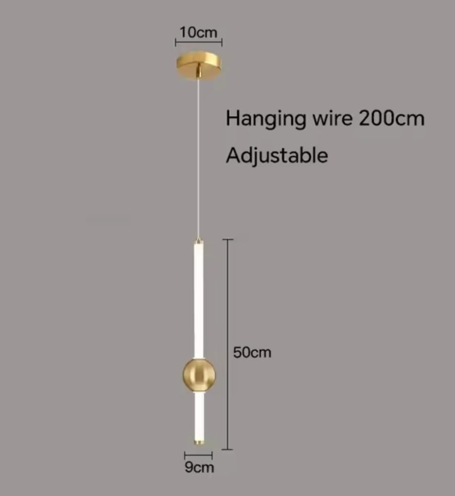 علاقي ليد مودرن برونزي 3 اضاءات 498