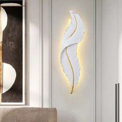 جداري ريشة اضاءة صفرا ارتفاع 60 سم 5097
