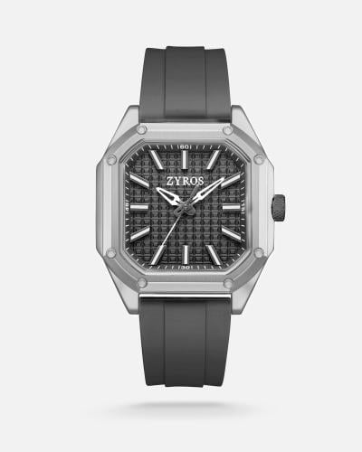 Faisal men's watch, made of rubber, gray color