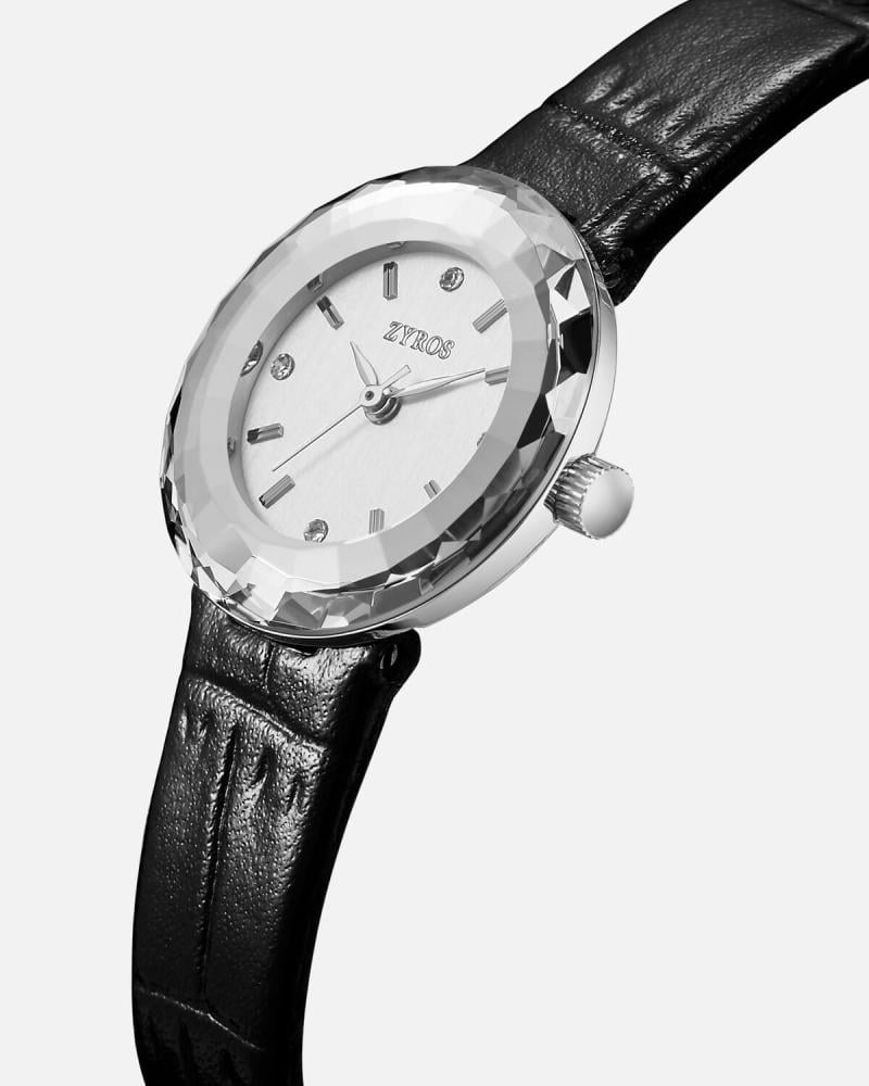 Women's watch with a classic design in black