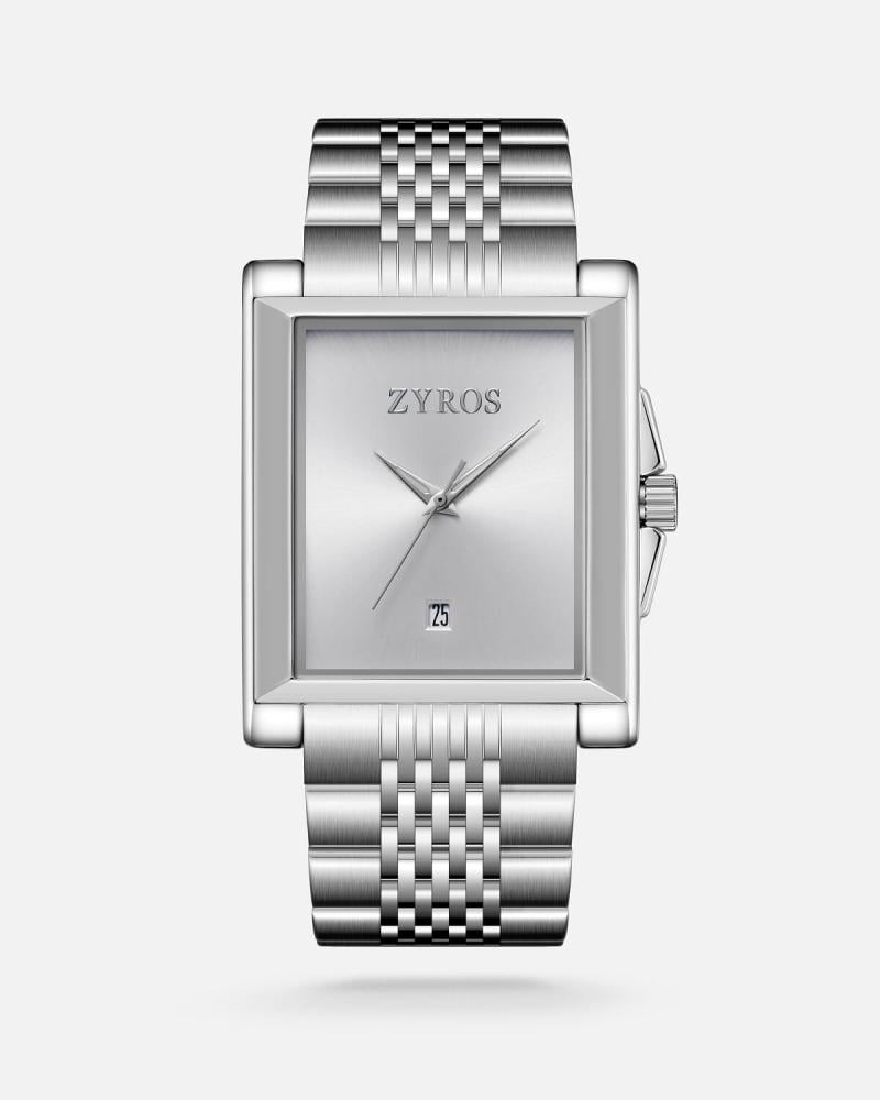 ساعة رجالية كلاسيك بلون فضي