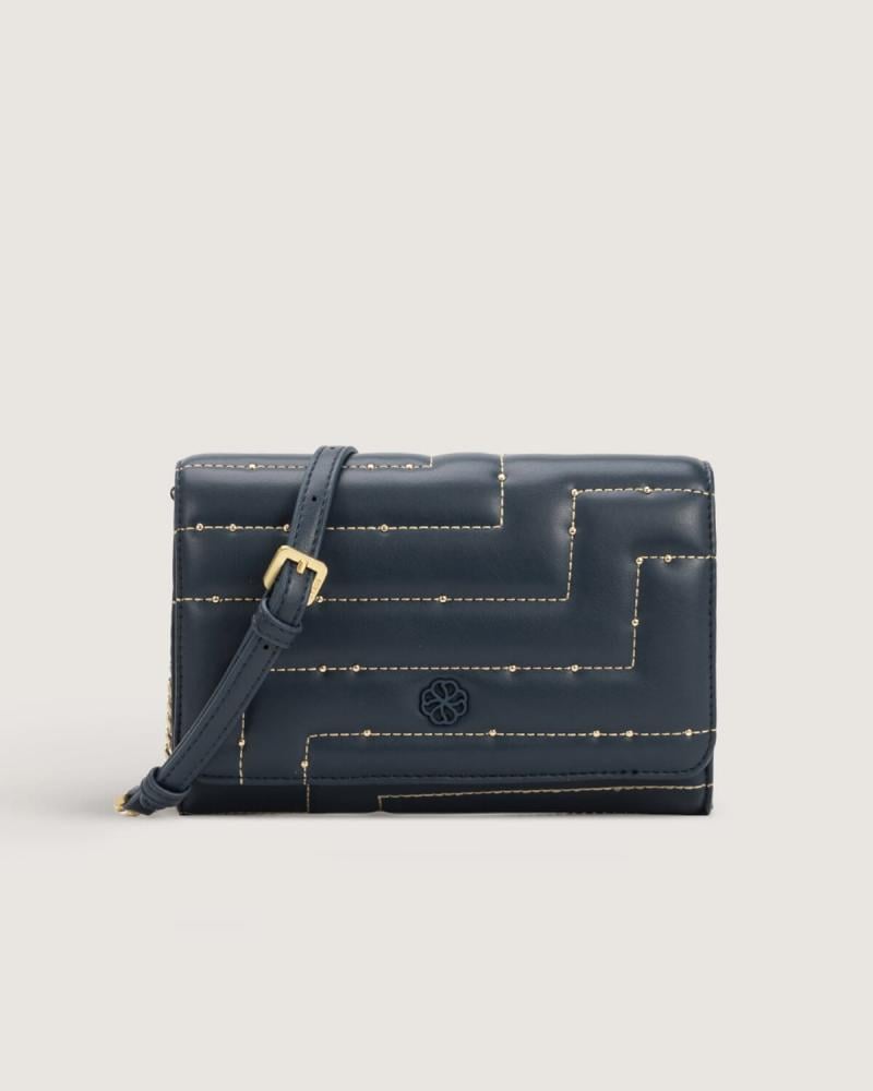 شنطة فِضة النسائية بحجم صغير بلون أزرق