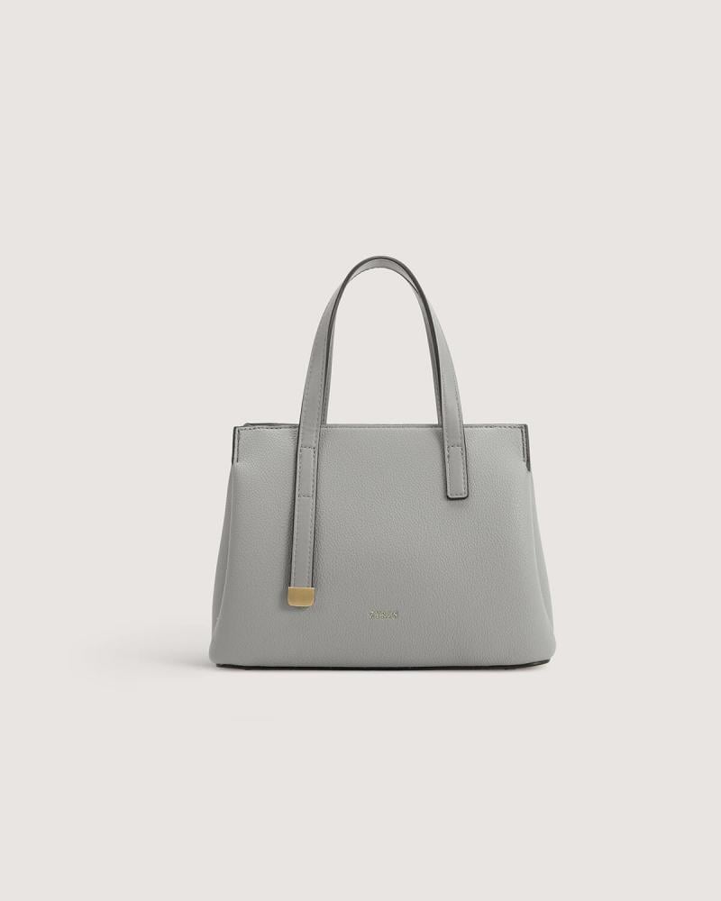 Women's bag with a classic design in gray