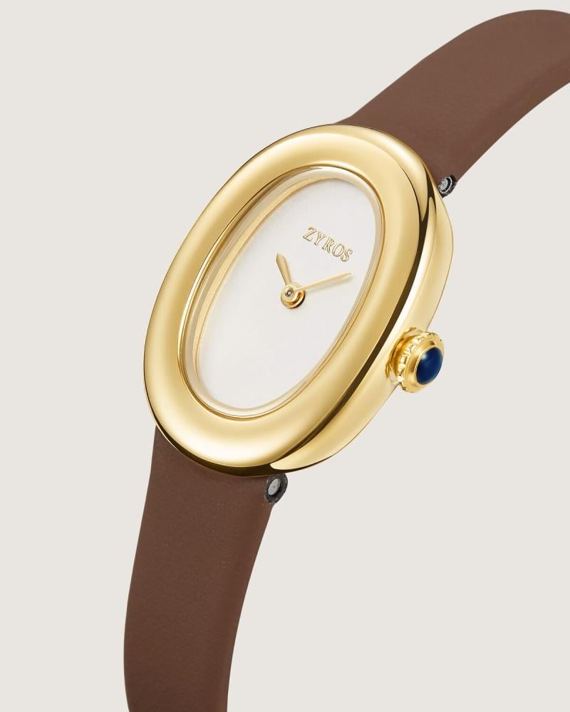 ساعة تفرد النسائية جلد بلون بني