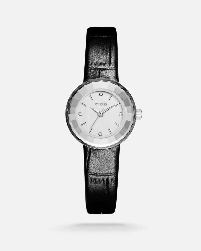 Women's watch with a classic design in black