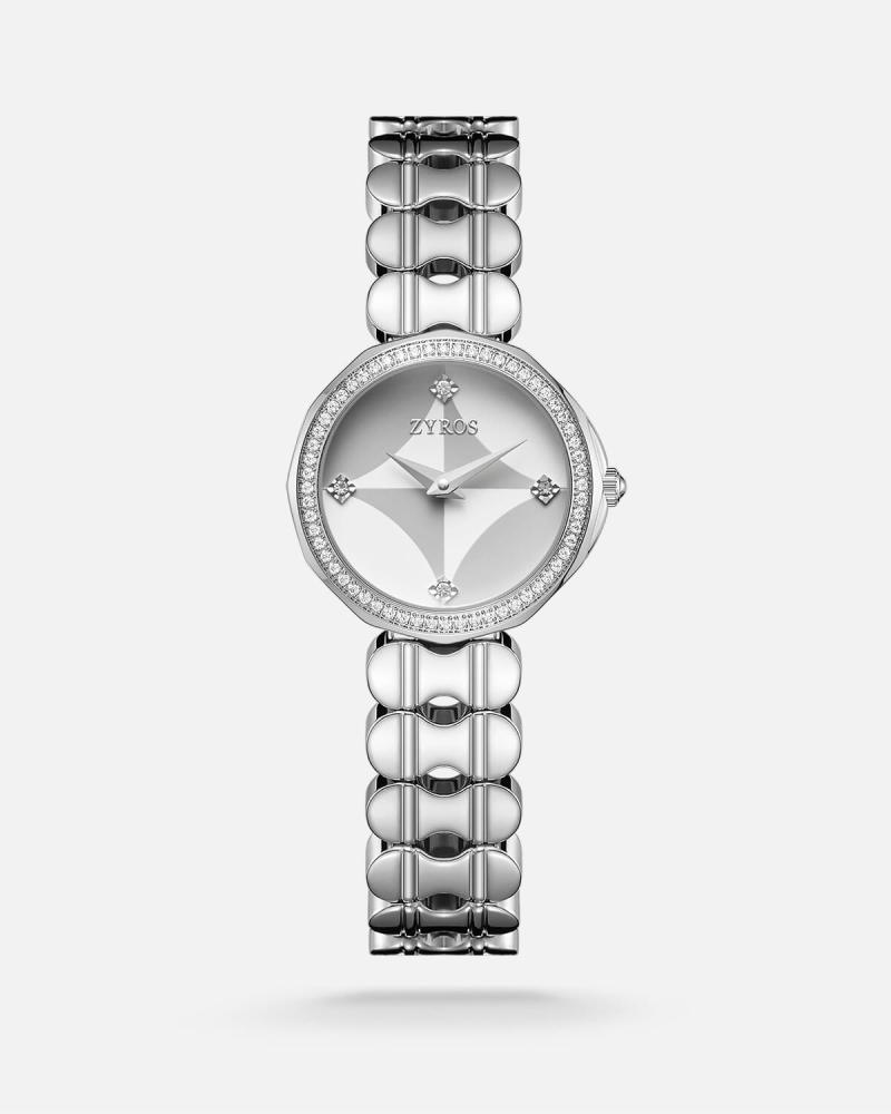 A distinctive women's watch with a silver design