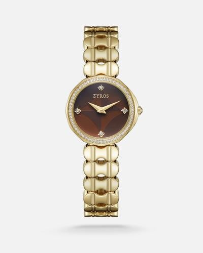 A distinctive women's watch with a gold design