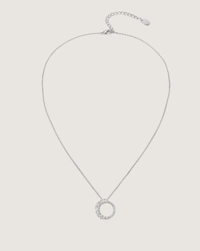 Elegant and harmonious women's necklace in silver