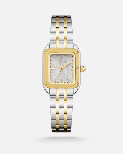 Muzn women's steel watch in gold and silver