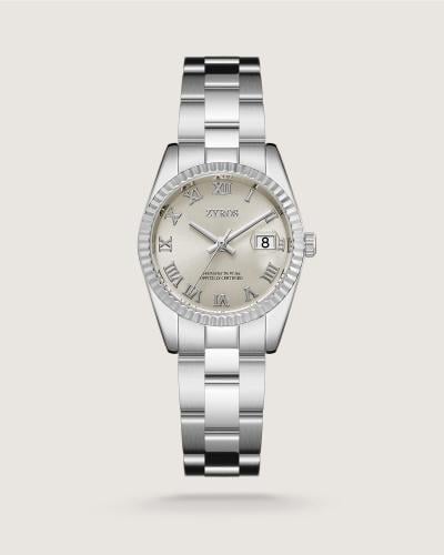 Ezzat women's watch, steel, silver color