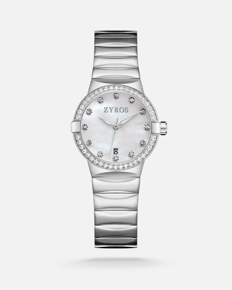Women's watch with a silver steel strap