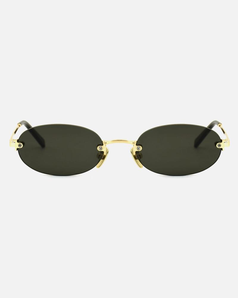Women's Rimless Sunglasses Gold