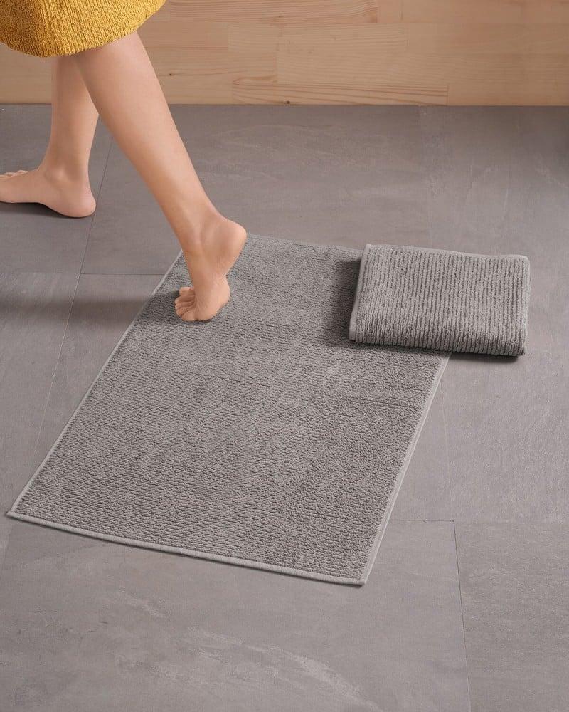 Set of two floor towels in gray