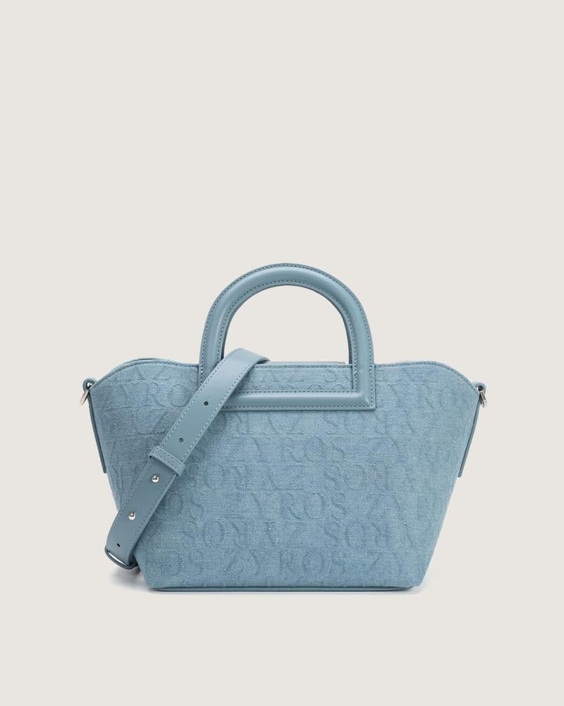 شنطة نسائية من القماش الجينز بلون أزرق فاتح