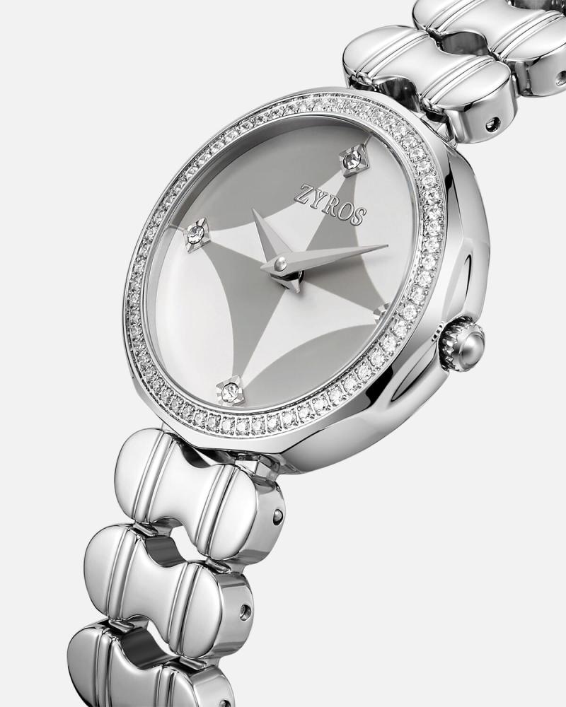 A distinctive women's watch with a silver design