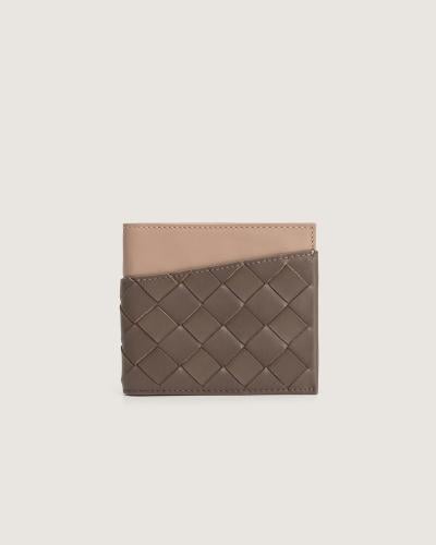Brown interlocking leather wallet