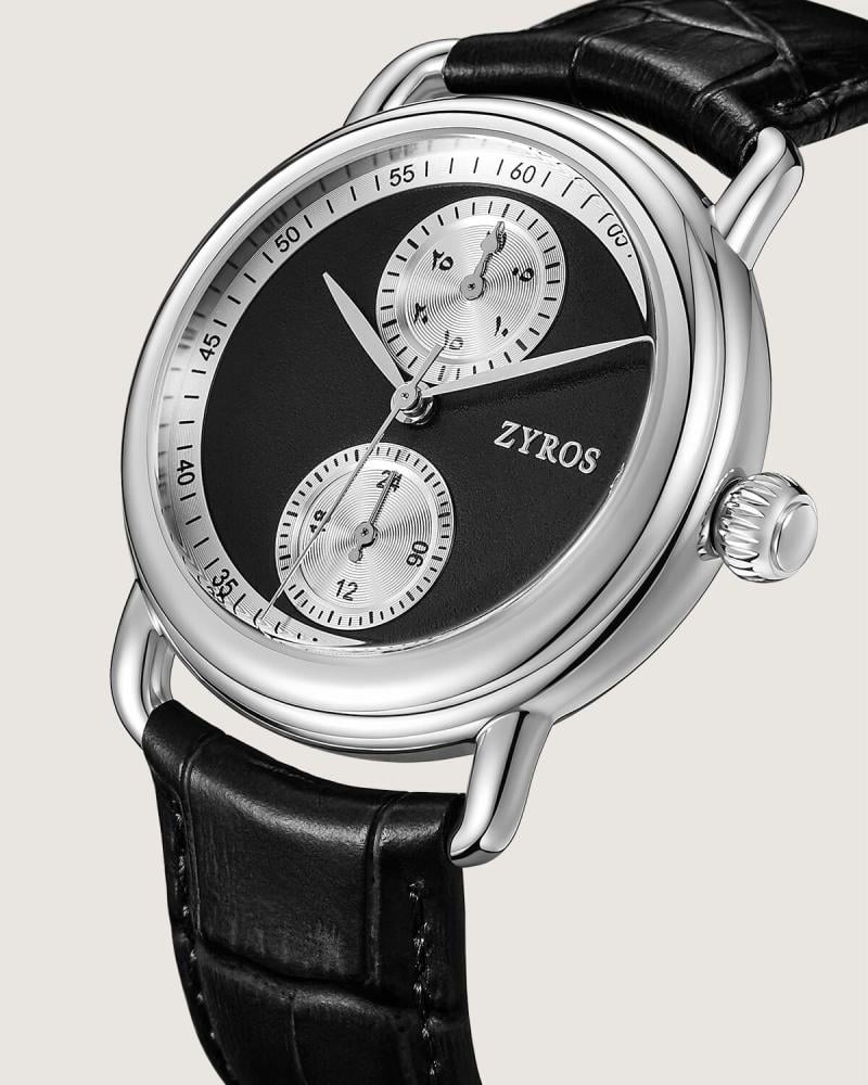 Shaheen men's leather watch in black|Zyros Official Website