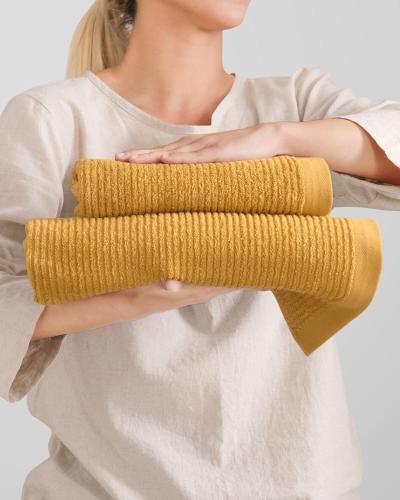 Two classic yellow towel sets