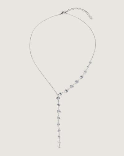 Women's necklace with a classic design in silver