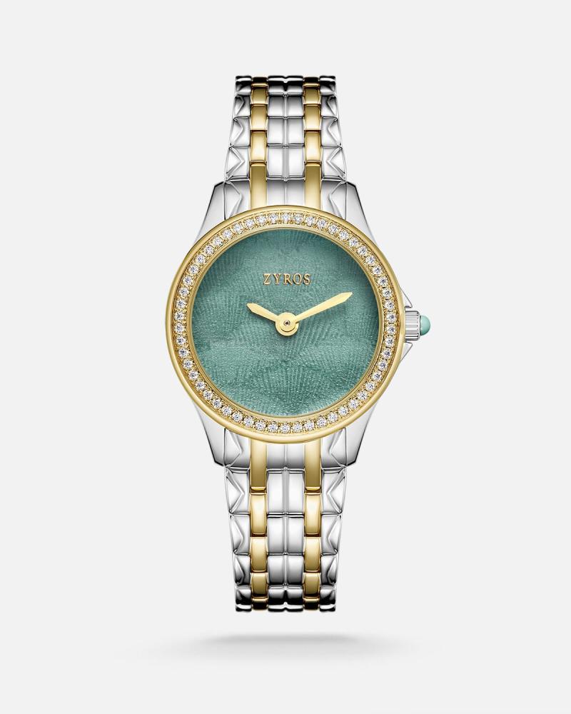 Women's watch with a gold and silver steel strap