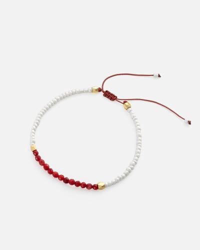 Women's bracelet in white and burgundy