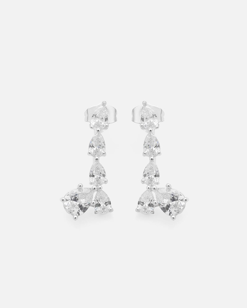Elegant silver women's earring
