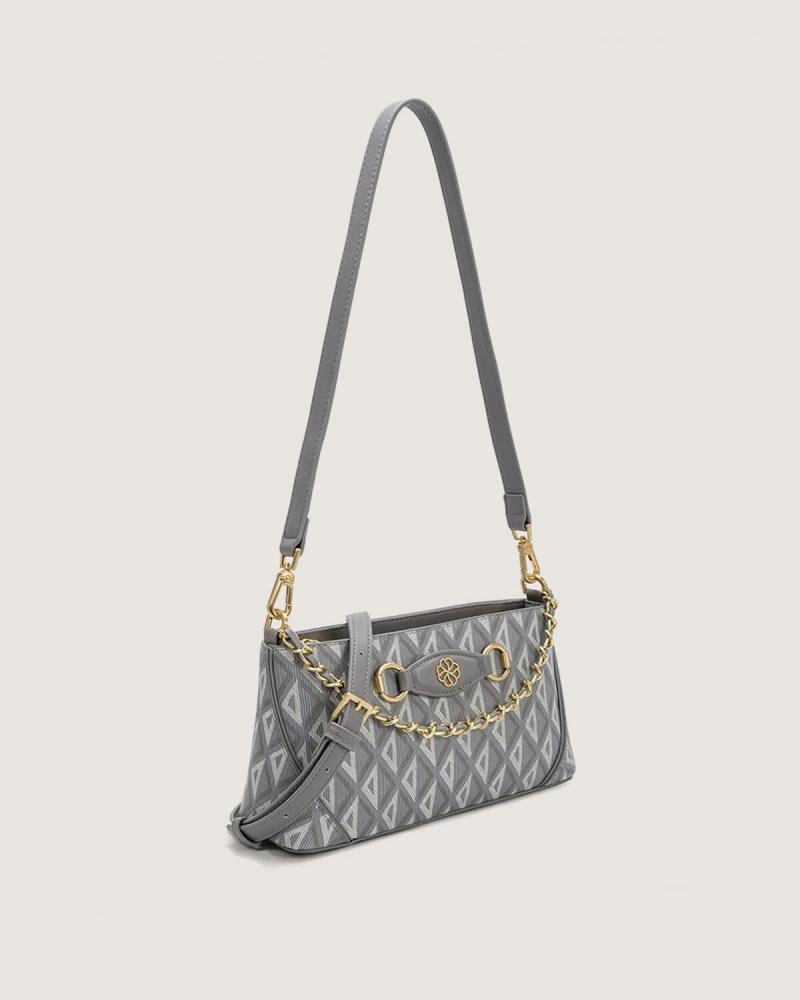 Women's everyday bag in gray leather