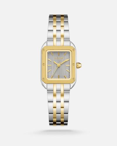 Muzn women's steel watch in gold and silver
