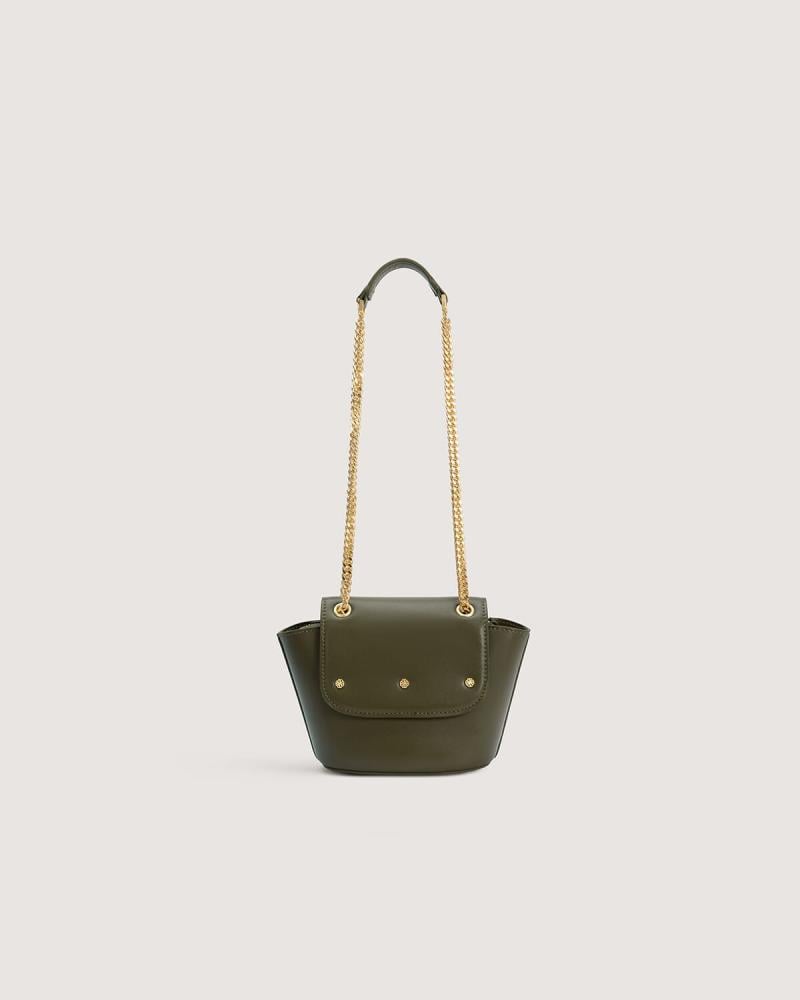 Small women's handbag in olive green