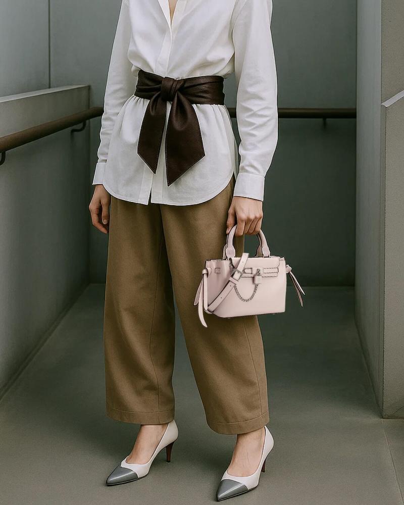 Classic pink women's bag