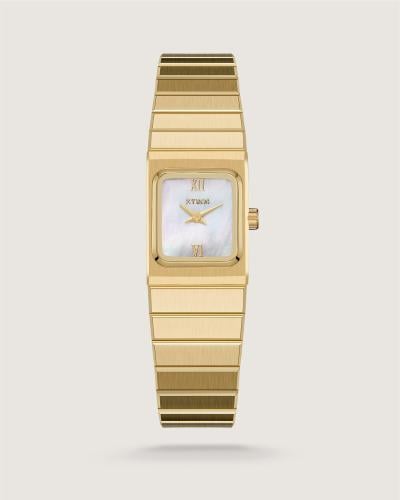 Ruba women's watch with a square gold dial