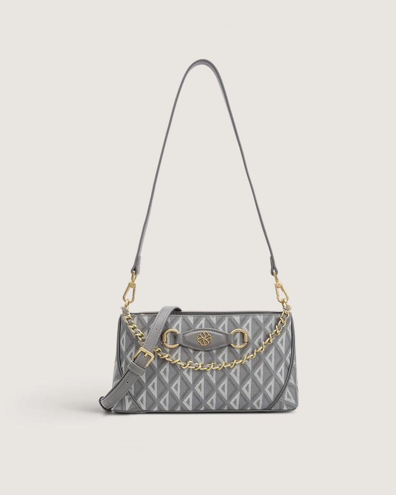 Women's everyday bag in gray leather