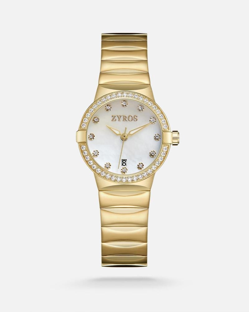 Women's watch with a gold-tone steel strap