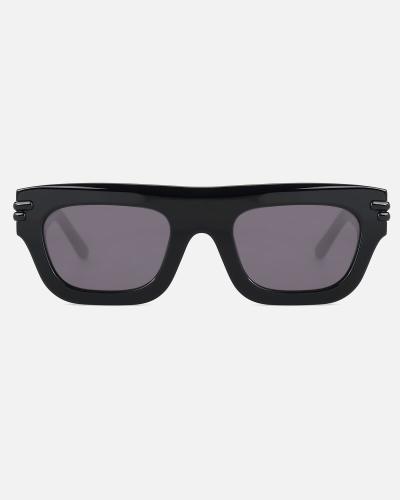 Women's Geometric Wide Frame Sunglasses  Black