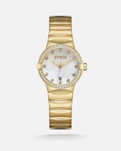 Women's watch with a gold-tone steel strap